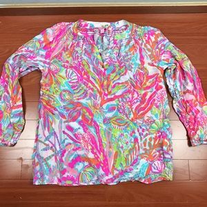 Lilly Pulitzer Sheer Blouse